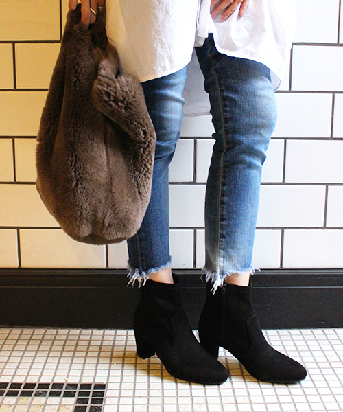 JELLY BEANS（ジェリービーンズ）の「ストレッチショートブーツ(141-7394)JELLY BEANS(ジェリービーンズ)（ブーツ・レディース・ダークブラウン/グリーン/ブラック/ブラック系その他・S/M/L/LL）」の9枚目の写真