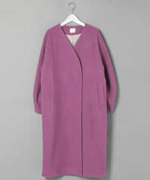 LOWRYS FARM | ノーカラーＬＧコート　812317(ノーカラーコート)