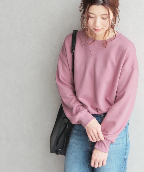 reca（レカ）の「シンプル無地スウェット（スウェット・レディース・ベージュ/カーキ/ラベンダー/ピンク/グレー/ホワイト系その他/ブラウン/モカ/オフホワイト/ピンク系その他・FREE）」の10枚目の写真