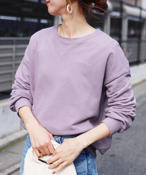 reca（レカ）の「シンプル無地スウェット（スウェット・レディース・ベージュ/カーキ/ラベンダー/ピンク/グレー/ホワイト系その他/ブラウン/モカ/オフホワイト/ピンク系その他・FREE）」の17枚目の写真