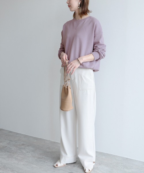 reca（レカ）の「シンプル無地スウェット（スウェット・レディース・ベージュ/カーキ/ラベンダー/ピンク/グレー/ホワイト系その他/ブラウン/モカ/オフホワイト/ピンク系その他・FREE）」の16枚目の写真