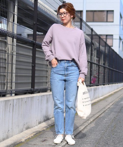 reca（レカ）の「シンプル無地スウェット（スウェット・レディース・ベージュ/カーキ/ラベンダー/ピンク/グレー/ホワイト系その他/ブラウン/モカ/オフホワイト/ピンク系その他・FREE）」の12枚目の写真