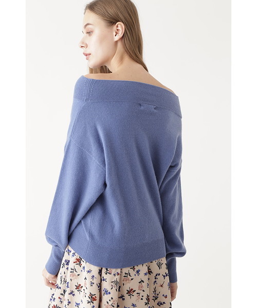 JILL STUART（ジルスチュアート）の「◆メルカシミヤオフショルニット（ニット/セーター・レディース・グレー/パープル/ブルー・FREE）」の7枚目の写真