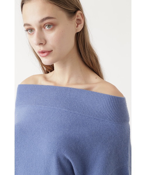 JILL STUART（ジルスチュアート）の「◆メルカシミヤオフショルニット（ニット/セーター・レディース・グレー/パープル/ブルー・FREE）」の9枚目の写真