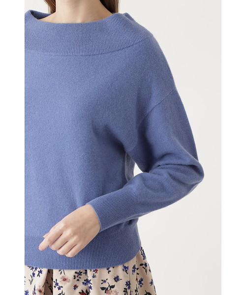 JILL STUART（ジルスチュアート）の「◆メルカシミヤオフショルニット（ニット/セーター・レディース・グレー/パープル/ブルー・FREE）」の5枚目の写真