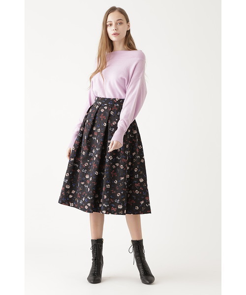 JILL STUART（ジルスチュアート）の「◆メルカシミヤオフショルニット（ニット/セーター・レディース・グレー/パープル/ブルー・FREE）」の6枚目の写真