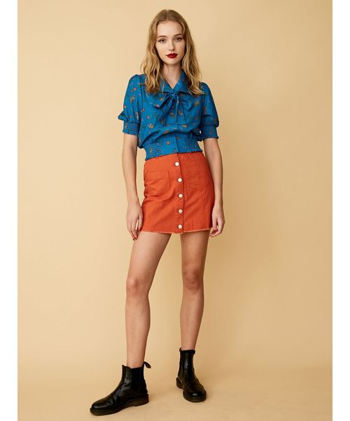 jouetie（ジュエティ）の「フロントボタンスカパン（その他パンツ・レディース・オレンジ/インディゴブルー/その他2/ブラック・MEDIUM）」の5枚目の写真