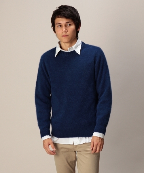 BEAUTY&YOUTH UNITED ARROWS(ビューティーアンドユースユナイテッドアローズ)の「BY TRADITIONAL カシミヤ シャギー クルーネックニット◆(ニット/セーター・メンズ・ブラック/グレー/ライトブルー/ネイビー・40/38)」の4枚目の写真