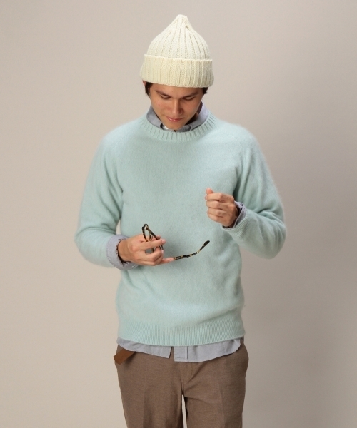 BEAUTY&YOUTH UNITED ARROWS(ビューティーアンドユースユナイテッドアローズ)の「BY TRADITIONAL カシミヤ シャギー クルーネックニット◆(ニット/セーター・メンズ・ブラック/グレー/ライトブルー/ネイビー・40/38)」の1枚目の写真