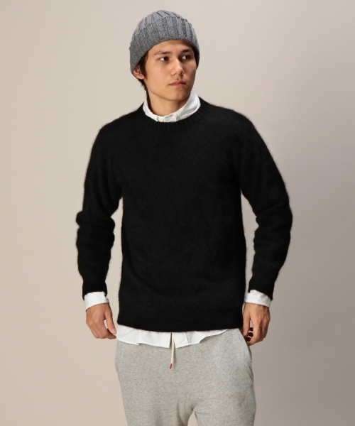 BEAUTY&YOUTH UNITED ARROWS(ビューティーアンドユースユナイテッドアローズ)の「BY TRADITIONAL カシミヤ シャギー クルーネックニット◆(ニット/セーター・メンズ・ブラック/グレー/ライトブルー/ネイビー・40/38)」の2枚目の写真