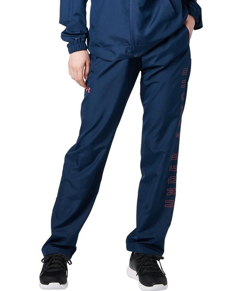 UNDER ARMOUR(アンダーアーマー)の「レディーストレーニングロングパンツ / ウーブンパンツ ワードマーク(その他パンツ・レディース・ブラック/グレー×ピンク/ネイビー/グレー系その他4/ブルー系その他4・SM/XL/LG/MD)」の5枚目の写真