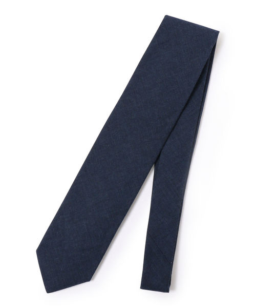 SHIPS（シップス）の「BREUER: コットン リネン メランジ ソリッド ネクタイ（ネクタイ・メンズ・ネイビー/ブルー/ブルー系その他・ONE SIZE）」の3枚目の写真