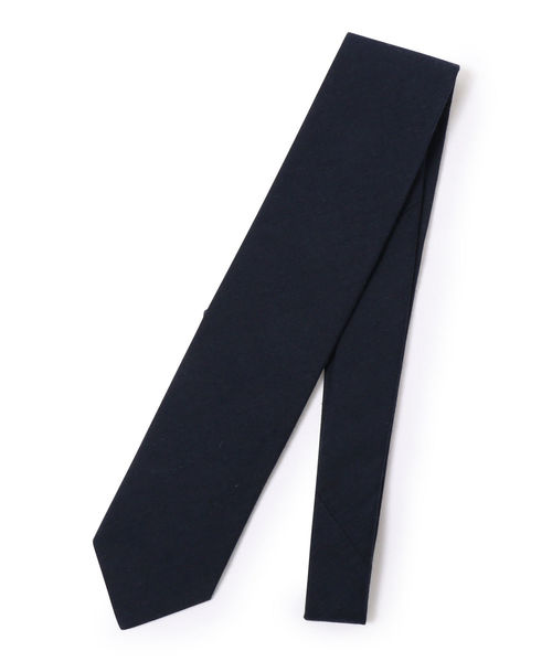 SHIPS（シップス）の「BREUER: コットン リネン メランジ ソリッド ネクタイ（ネクタイ・メンズ・ネイビー/ブルー/ブルー系その他・ONE SIZE）」の2枚目の写真