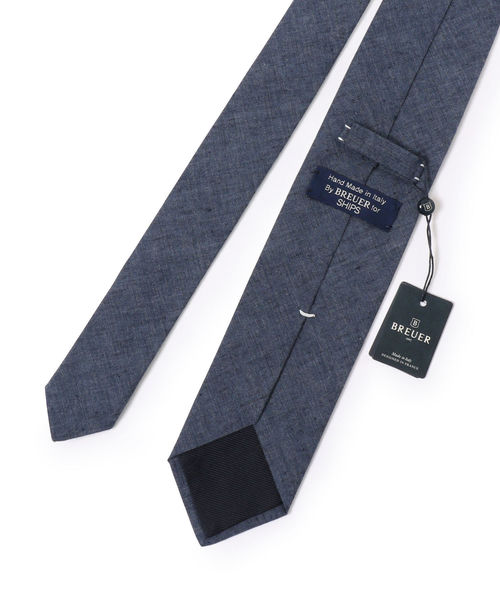 SHIPS（シップス）の「BREUER: コットン リネン メランジ ソリッド ネクタイ（ネクタイ・メンズ・ネイビー/ブルー/ブルー系その他・ONE SIZE）」の9枚目の写真
