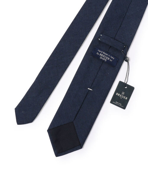 SHIPS（シップス）の「BREUER: コットン リネン メランジ ソリッド ネクタイ（ネクタイ・メンズ・ネイビー/ブルー/ブルー系その他・ONE SIZE）」の7枚目の写真