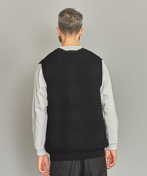 BEAUTY&YOUTH UNITED ARROWS（ビューティーアンドユースユナイテッドアローズ）の「BY リンクス チェック コットン ベスト（ベスト・メンズ・ベージュ/ブラック・MEDIUM/SMALL/LARGE）」の11枚目の写真