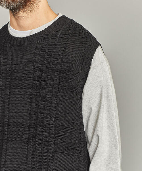 BEAUTY&YOUTH UNITED ARROWS（ビューティーアンドユースユナイテッドアローズ）の「BY リンクス チェック コットン ベスト（ベスト・メンズ・ベージュ/ブラック・MEDIUM/SMALL/LARGE）」の14枚目の写真