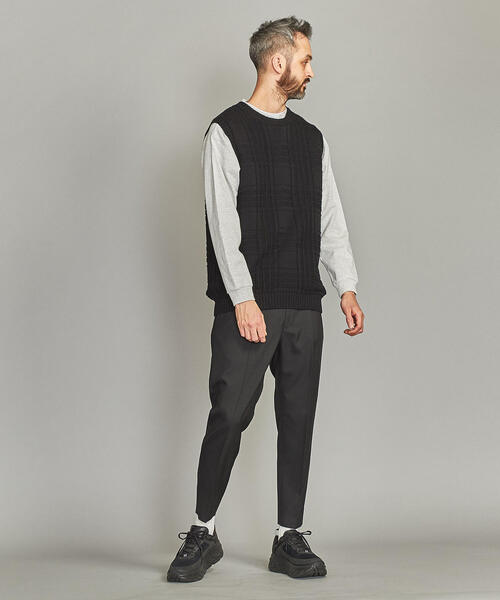 BEAUTY&YOUTH UNITED ARROWS（ビューティーアンドユースユナイテッドアローズ）の「BY リンクス チェック コットン ベスト（ベスト・メンズ・ベージュ/ブラック・MEDIUM/SMALL/LARGE）」の4枚目の写真