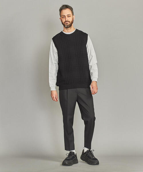 BEAUTY&YOUTH UNITED ARROWS（ビューティーアンドユースユナイテッドアローズ）の「BY リンクス チェック コットン ベスト（ベスト・メンズ・ベージュ/ブラック・MEDIUM/SMALL/LARGE）」の5枚目の写真