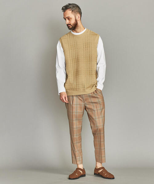 BEAUTY&YOUTH UNITED ARROWS（ビューティーアンドユースユナイテッドアローズ）の「BY リンクス チェック コットン ベスト（ベスト・メンズ・ベージュ/ブラック・MEDIUM/SMALL/LARGE）」の8枚目の写真