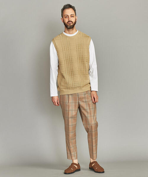 BEAUTY&YOUTH UNITED ARROWS（ビューティーアンドユースユナイテッドアローズ）の「BY リンクス チェック コットン ベスト（ベスト・メンズ・ベージュ/ブラック・MEDIUM/SMALL/LARGE）」の10枚目の写真