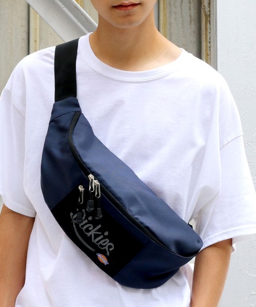 Dickies(ディッキーズ)の「Dickies/ディッキーズ ロゴ メッシュポケット ウエストバッグ/レジャーバッグ(ボディバッグ/ウエストポーチ・メンズ・ブラック/ブラック×ゴールド/ネイビー/ブラック系その他/ブラック系その他2/ブラック系その他5/ブラック系その他4/ブラック系その他3・FREE)」の8枚目の写真