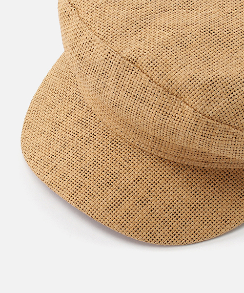 AZUL by moussy（アズールバイマウジー）の「EASY PAPER CASQUETTE/イージーペーパーキャスケット（キャスケット・レディース・ベージュ/ブラック・FREE）」の6枚目の写真