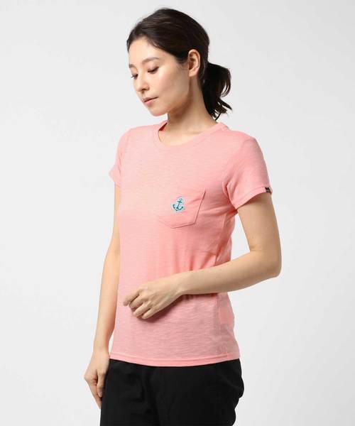 ROXY（ロキシー）の「ロキシー EMB TEE（Tシャツ/カットソー・レディース・ホワイト/ピンク/ブラック・S/M/L/XL）」の3枚目の写真