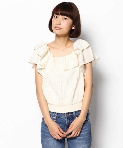 Kastane（カスタネ）の「【Kastane】衿フリルブラウスムジ（シャツ/ブラウス・レディース・ネイビー/オフホワイト・FREE）」の11枚目の写真