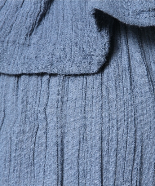 Kastane（カスタネ）の「【Kastane】衿フリルブラウスムジ（シャツ/ブラウス・レディース・ネイビー/オフホワイト・FREE）」の6枚目の写真