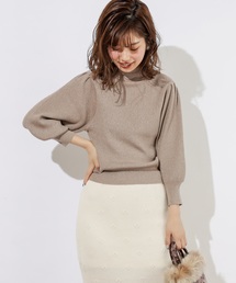 natural couture | キラキラパフニット(ニット/セーター)