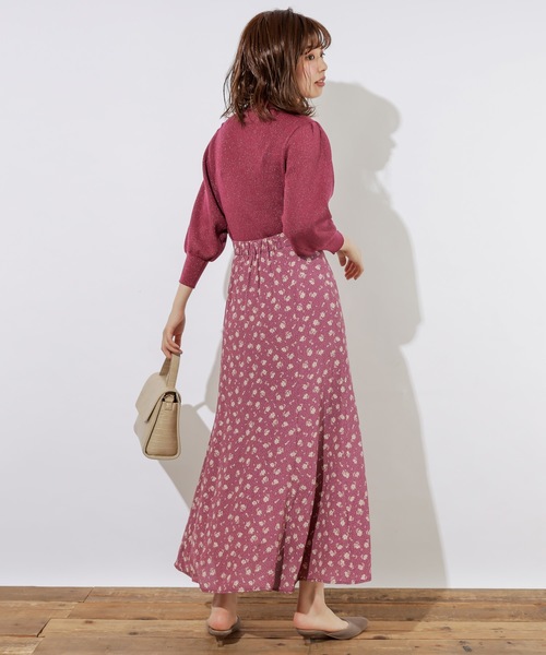 natural couture（ナチュラルクチュール）の「キラキラパフニット（ニット/セーター・レディース・モカ/ベージュ/パープル・FREE）」の12枚目の写真