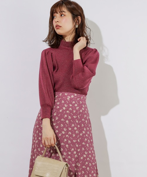 natural couture（ナチュラルクチュール）の「キラキラパフニット（ニット/セーター・レディース・モカ/ベージュ/パープル・FREE）」の13枚目の写真