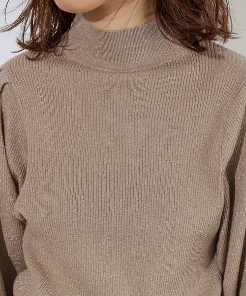 natural couture（ナチュラルクチュール）の「キラキラパフニット（ニット/セーター・レディース・モカ/ベージュ/パープル・FREE）」の19枚目の写真