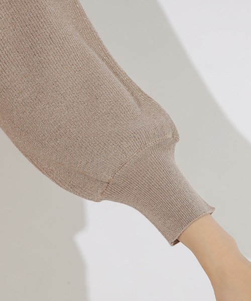 natural couture（ナチュラルクチュール）の「キラキラパフニット（ニット/セーター・レディース・モカ/ベージュ/パープル・FREE）」の20枚目の写真