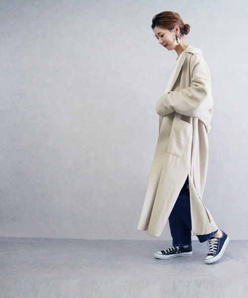TICCA ガウンコートレデース アウター ロングコート ビックシルエット TICCA ガウンコートレデース アウター ロングコート ビック
