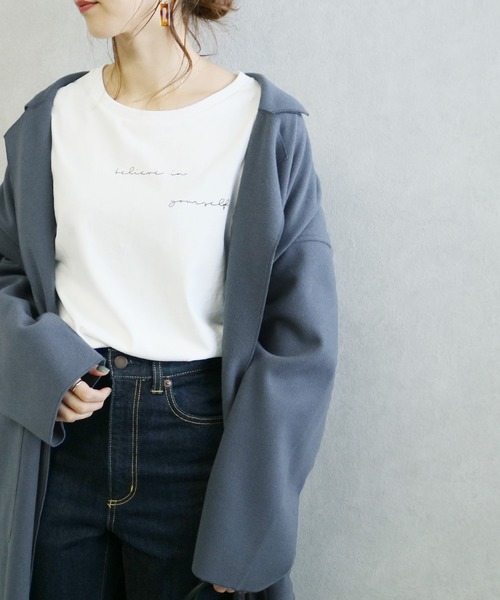 reca(レカ)の「サイドスリットビッグシルエットロングコート(チェスターコート・レディース・アイボリー/ブラウン系その他/ブルー系その他・M/L)」の17枚目の写真