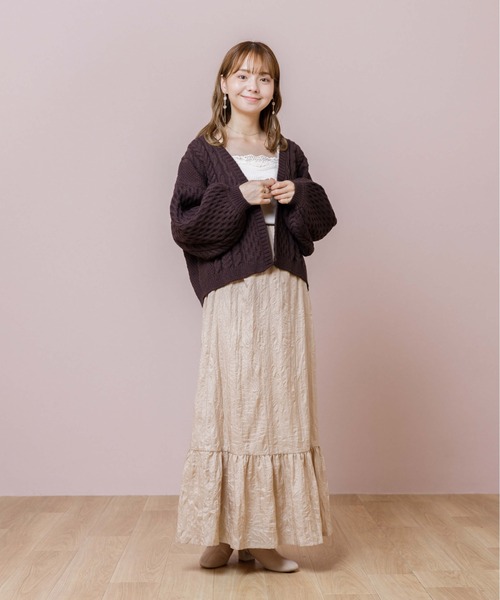 flower（フラワー）の「ゴージャスレースキャミ（キャミソール・レディース・ベージュ/ピンク/アイボリー/ブラウン/グレー/ブラック・FREE）」の13枚目の写真