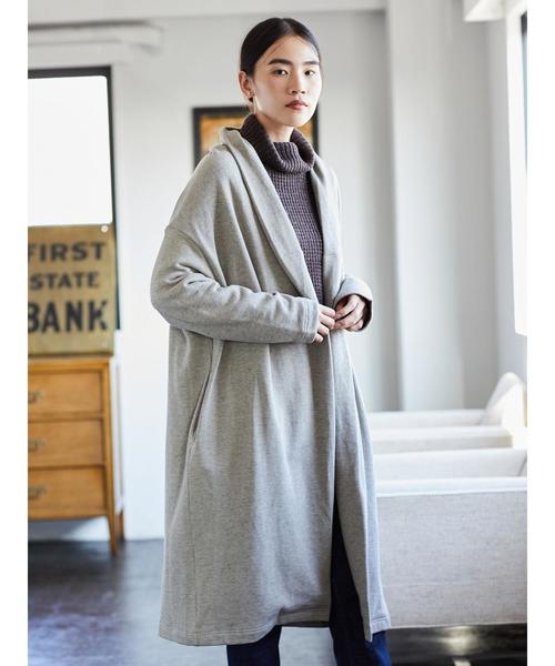 AMERICAN HOLIC（アメリカンホリック）の「ショールカラー裏毛ロングコート2　＊（その他アウター・レディース・ベージュ系その他2・M/L）」の10枚目の写真