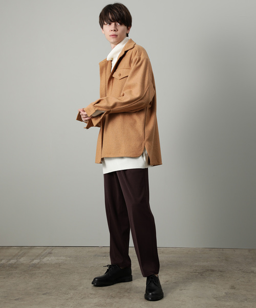 JUNRED（ジュンレッド）の「【WEB限定アイテム】ビッグCPOシャツ（シャツ/ブラウス・メンズ・ベージュ/ブラック・M/L）」の12枚目の写真