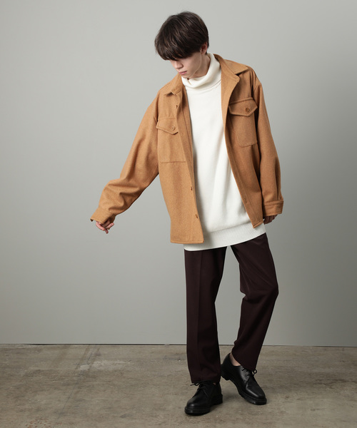 JUNRED（ジュンレッド）の「【WEB限定アイテム】ビッグCPOシャツ（シャツ/ブラウス・メンズ・ベージュ/ブラック・M/L）」の14枚目の写真