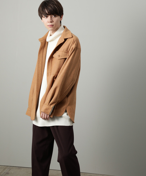 JUNRED（ジュンレッド）の「【WEB限定アイテム】ビッグCPOシャツ（シャツ/ブラウス・メンズ・ベージュ/ブラック・M/L）」の18枚目の写真