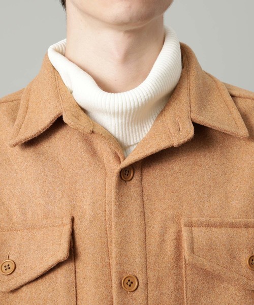 JUNRED（ジュンレッド）の「【WEB限定アイテム】ビッグCPOシャツ（シャツ/ブラウス・メンズ・ベージュ/ブラック・M/L）」の13枚目の写真