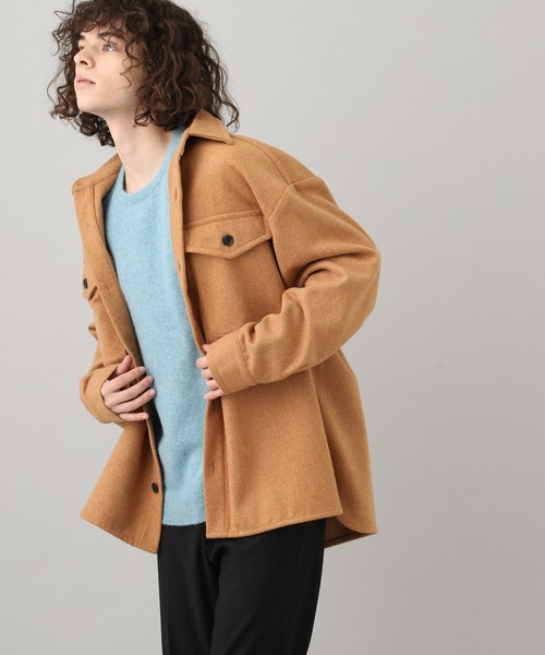 JUNRED（ジュンレッド）の「【WEB限定アイテム】ビッグCPOシャツ（シャツ/ブラウス・メンズ・ベージュ/ブラック・M/L）」の8枚目の写真