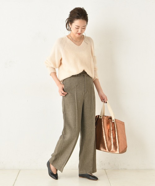 DouDou(ドゥドゥ)の「モヘアストレッチプルオーバー(ニット/セーター・レディース・ベージュ/ブラウン/オフホワイト/ピンク・FREE)」の22枚目の写真