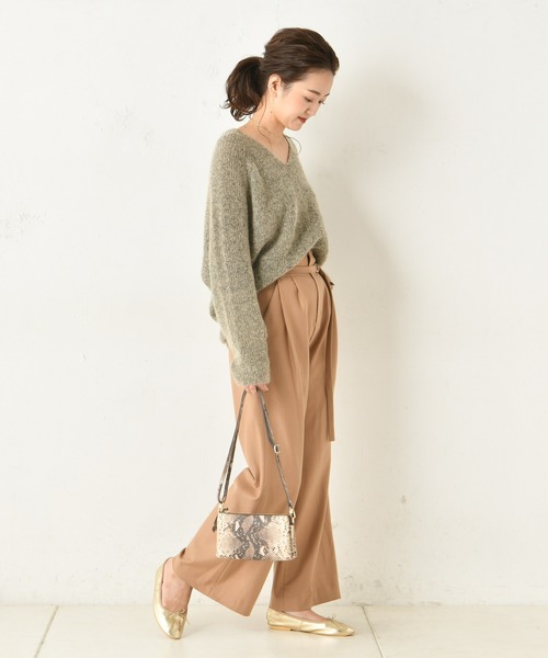 DouDou(ドゥドゥ)の「モヘアストレッチプルオーバー(ニット/セーター・レディース・ベージュ/ブラウン/オフホワイト/ピンク・FREE)」の18枚目の写真