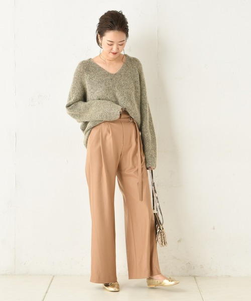 DouDou(ドゥドゥ)の「モヘアストレッチプルオーバー(ニット/セーター・レディース・ベージュ/ブラウン/オフホワイト/ピンク・FREE)」の15枚目の写真