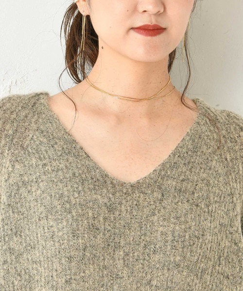 DouDou(ドゥドゥ)の「モヘアストレッチプルオーバー(ニット/セーター・レディース・ベージュ/ブラウン/オフホワイト/ピンク・FREE)」の7枚目の写真