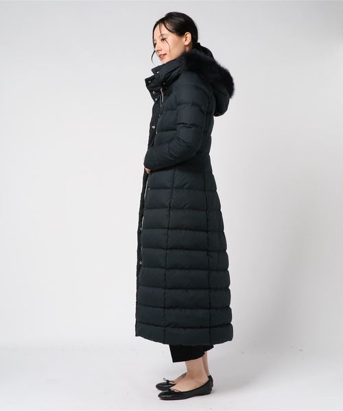 HERNO 21AW フーデット ジップアップ ロング ダウンコート 46 黒 HERNO 21AW フーデット ジップアップ ロング ダウンコート 46 黒