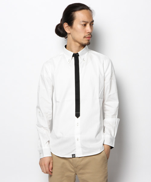 YELLOW RUBY（イエロールビー）の「basic minimal tied roll up shirt（シャツ/ブラウス・メンズ・オフホワイト/ダークブルー/ブラック/チャコール・LARGE/MEDIUM）」の17枚目の写真